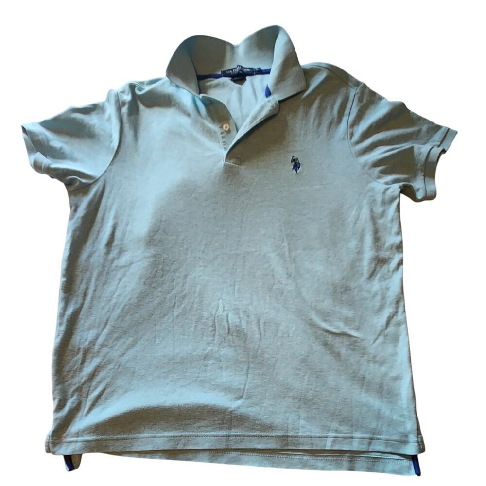 U.S. Polo Assn. Mens Large Polo light blue Preppy Church Golf